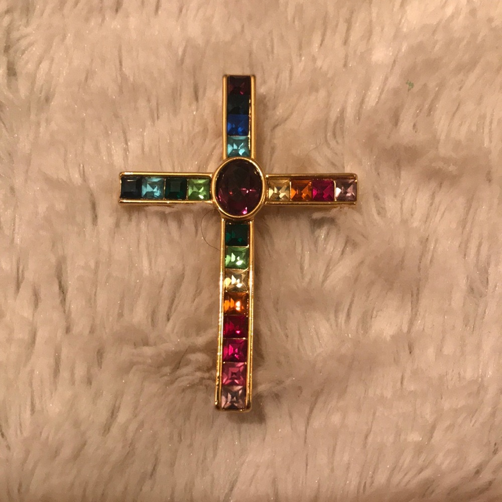 3 for $10 Rainbow Cross Brooch / Pin